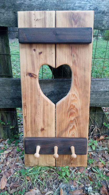 Handmade Cypress Wall Decor Coat Rack